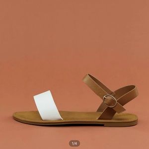 White & Tan sandals